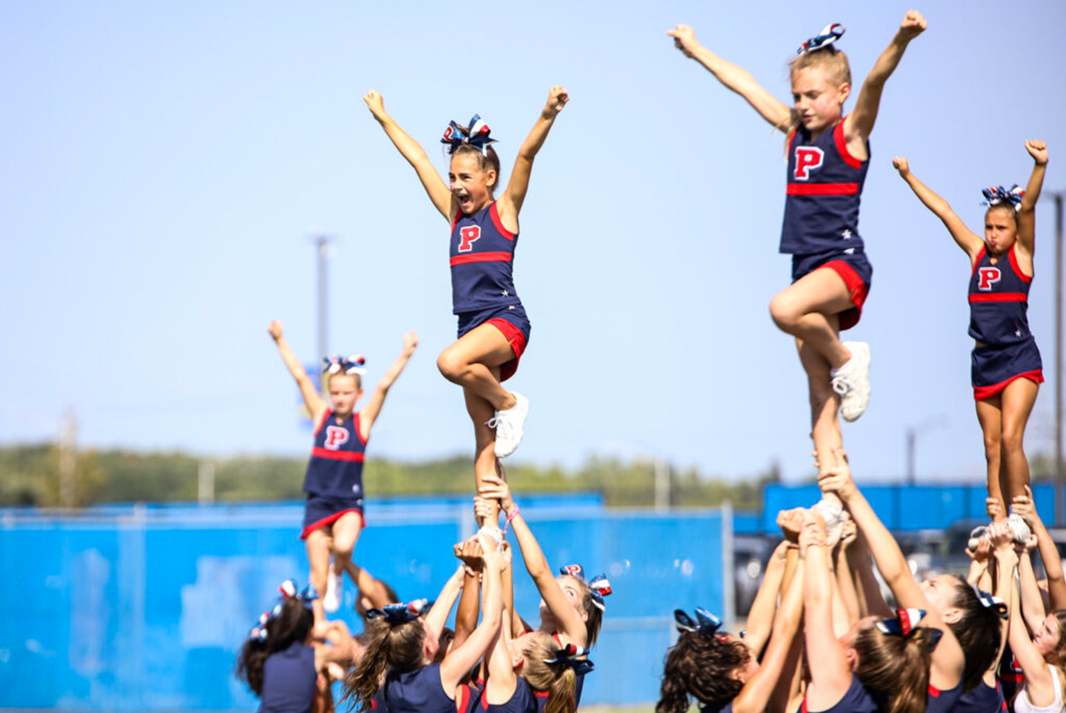 Orland Pioneers Cheerleaders Flying High