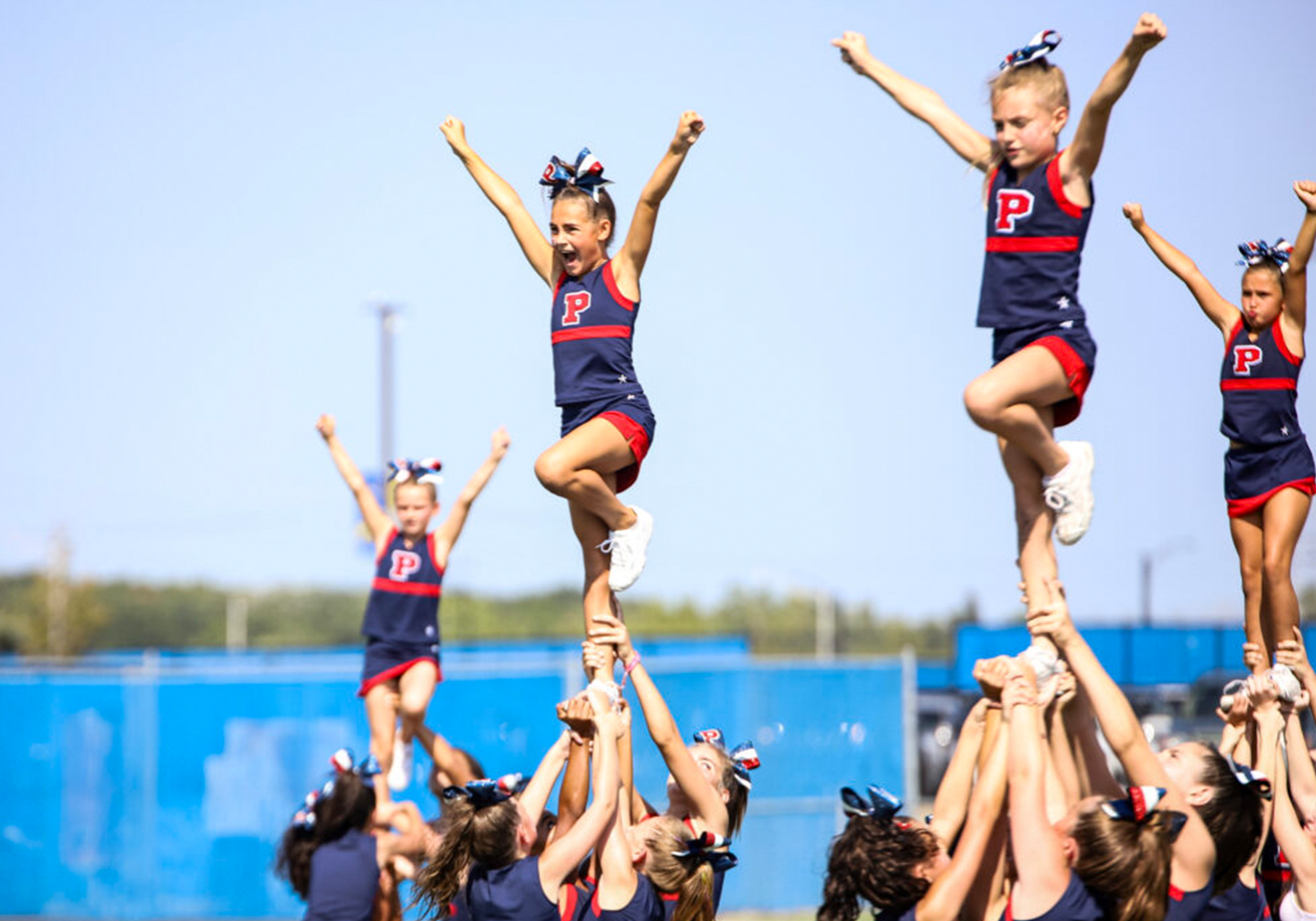 Orland Pioneers Cheerleaders Flying High